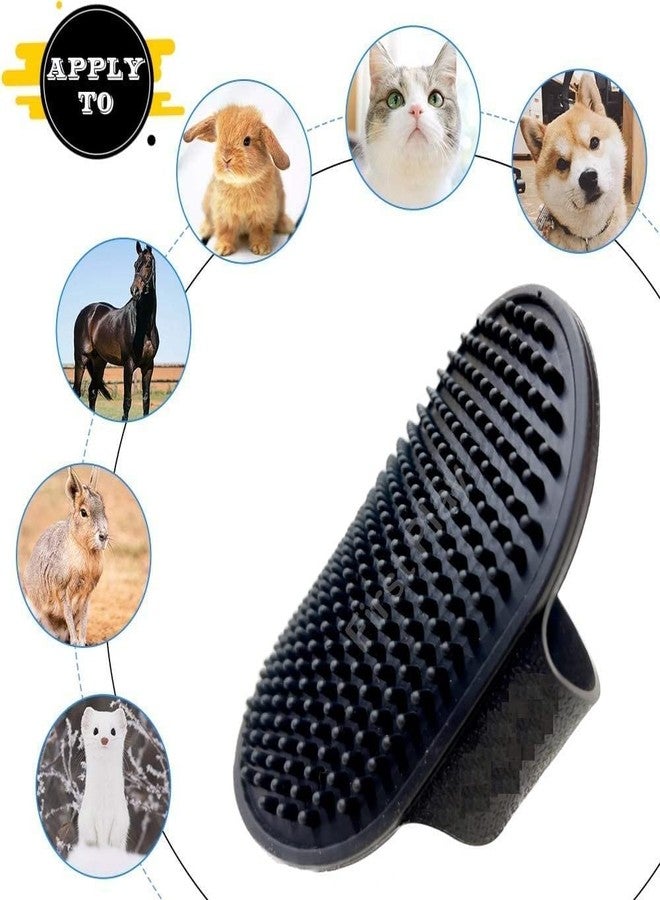 Smart Pups Bathing Rubber Brush for Dogs Colour May Very Pack of 1 Pcs (Black) - Image 3